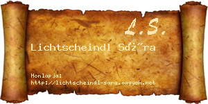 Lichtscheindl Sára névjegykártya